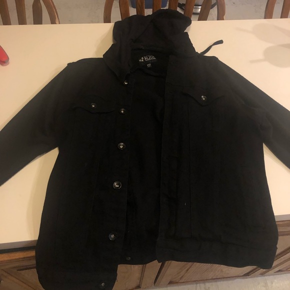 rude black denim jacket